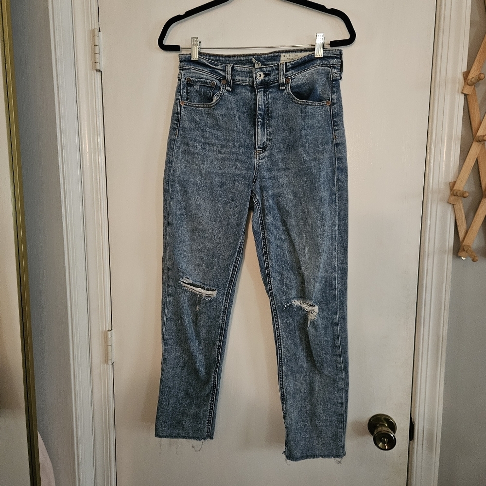 Rag & Bone Nina High Rise Ankle Cigarette Size 29 Color Bloomfield